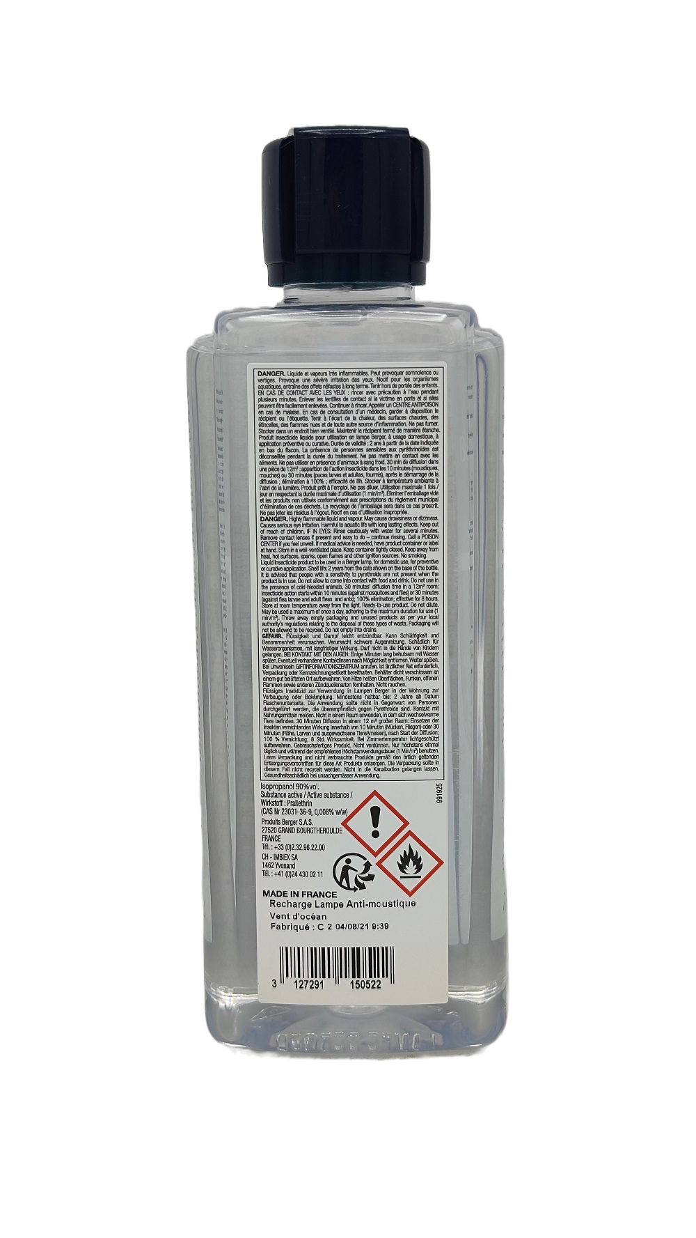 Anti-Mücken Ozeanbrise - Lampe Berger Refill  500 ml - Maison Berger