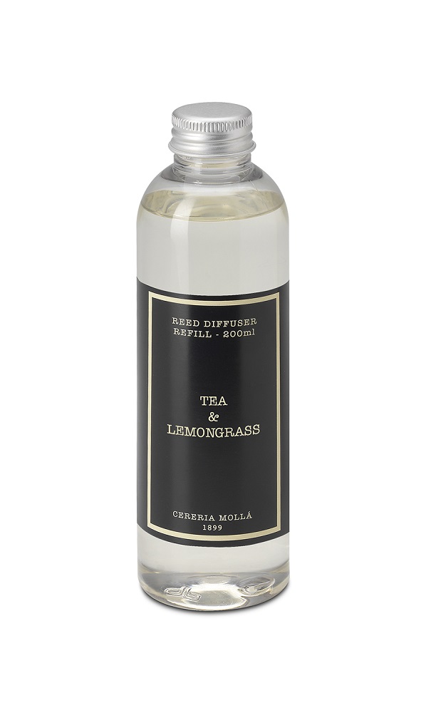 Reed Diffuser Refill 200 ml - Tea & Lemongrass - Cereria Mollá